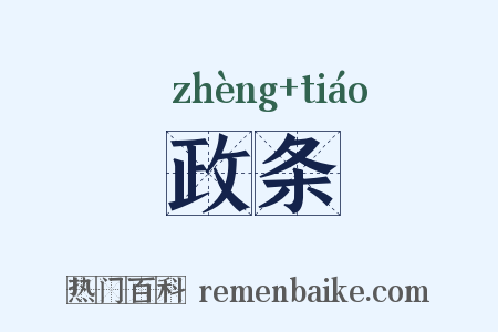 政条是什么意思的图片